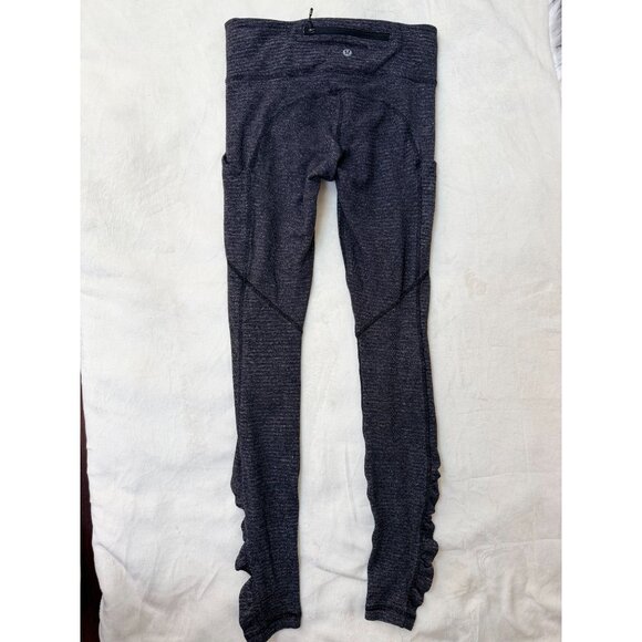 Lululemon Rulu Speed Tight Leggings Black Heathered Gray Size 4 EUC - Picture 14 of 15